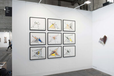 Patricia Sandonis series of drawings on paper called Fortuna Populi, installation view at Positions Art Fair Berlin
