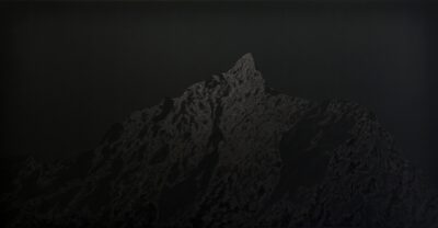 Patricia Sandonis, Monuments of my Personal History a big-format black painting of the mountain Devil's Peak in South Africa