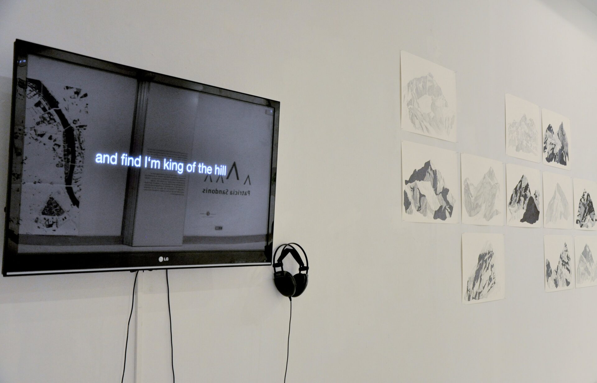Patricia Sandonis art installation featuring drawing and video