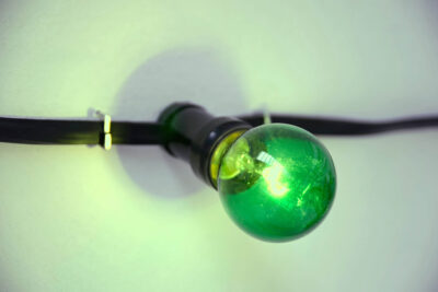 Patricia Sandonis green art light installation