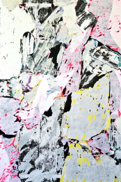 Patricia Sandonis Artwork collage with paper fragments