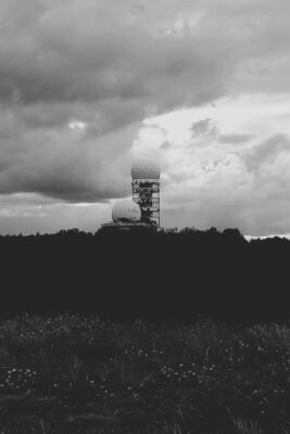 Black and white photography by artist Patricia Sandonis from Teufelsberg in Berlin