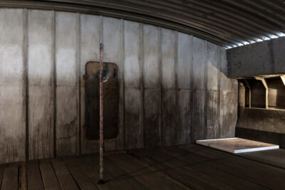 Contemporary art installation called The Very Important, the In Between, the Monolith by artist Patricia Sandonis at Hošek Contemporary in Berlin