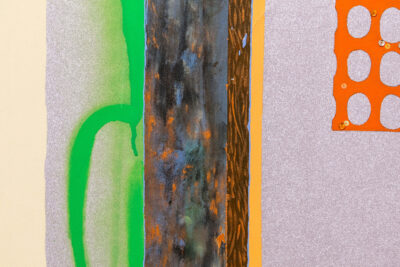 Detail from a painting by conceptual artist Patricia Sandonis