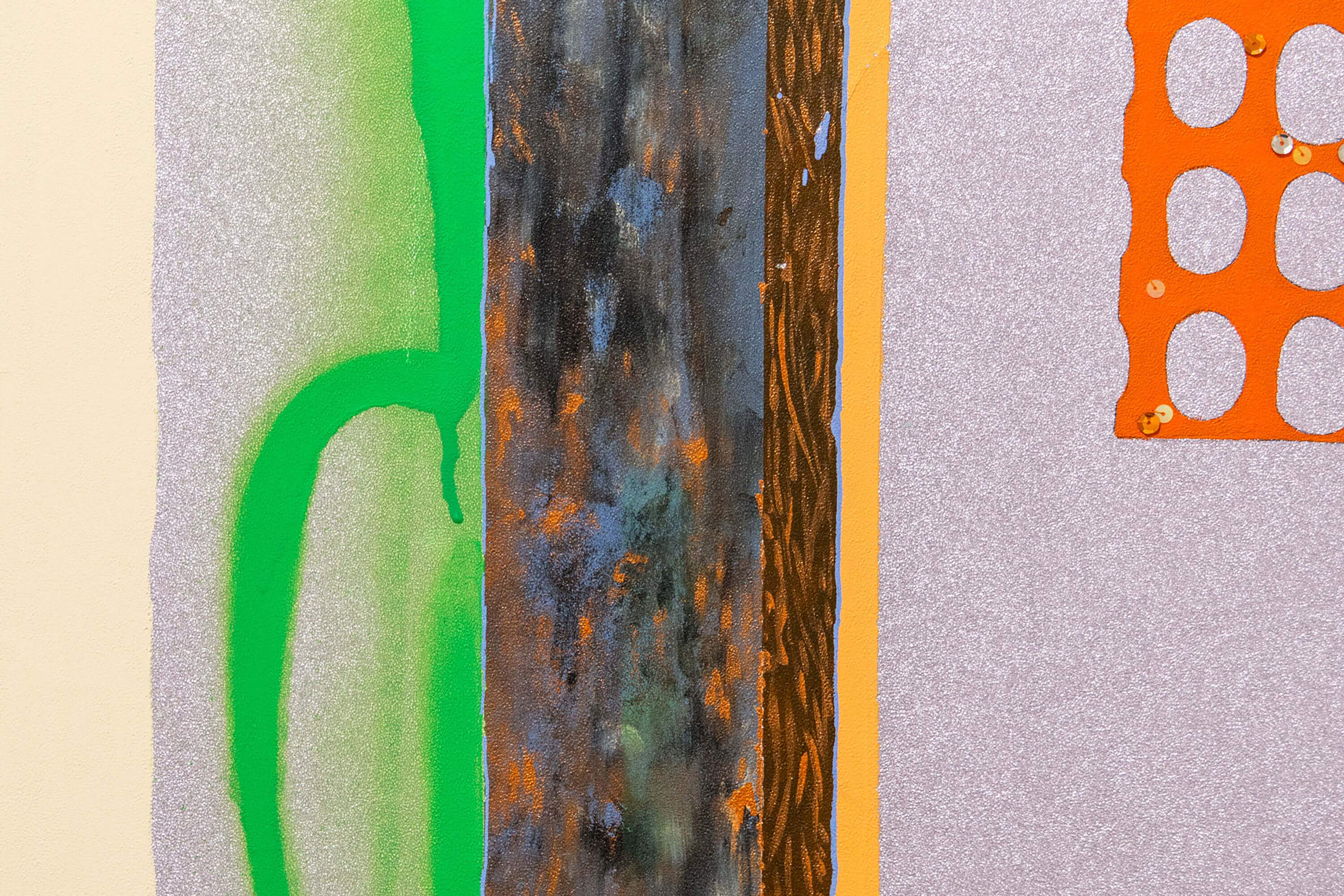 Detail from a painting by conceptual artist Patricia Sandonis